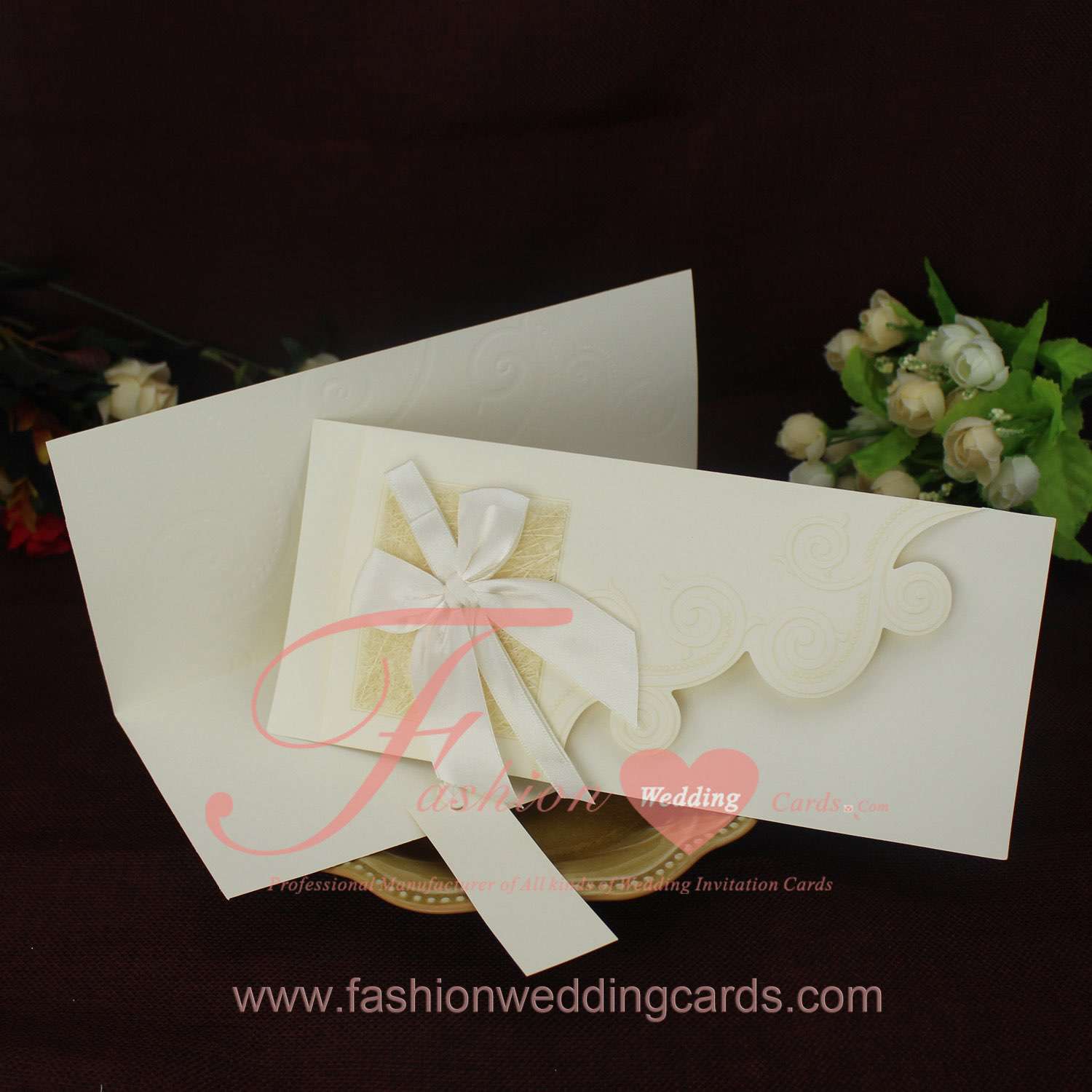 Ivory Embossing Wedding Invitations
